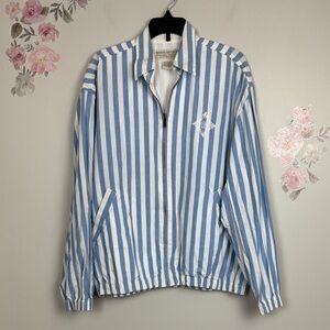 Vintage Gem! Banana Republic Late 80's/early 90's Blue White Striped Jacket - S